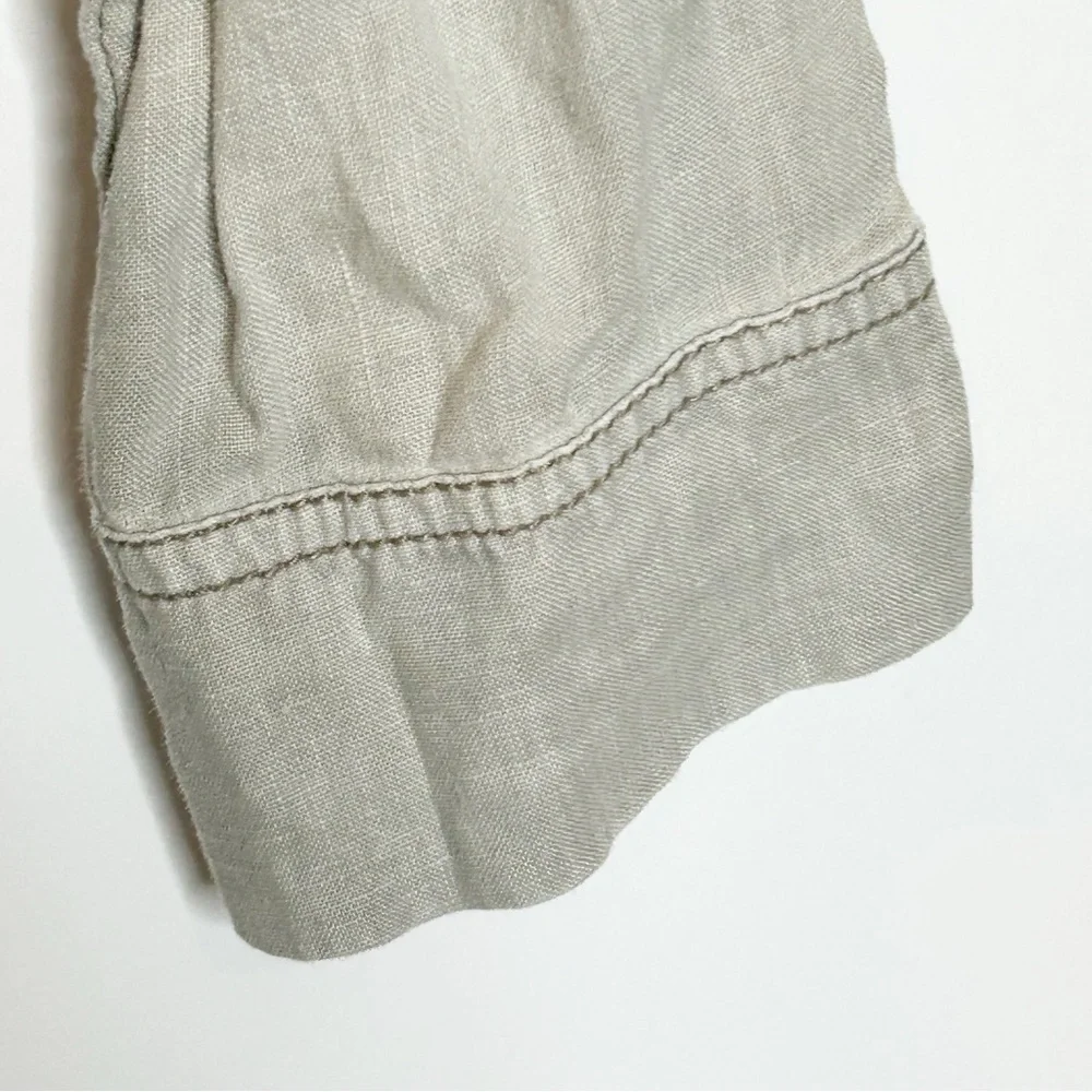 Anthropologie Marrakech Linen Utility Cargo Jacket Medium - Picture 10 of 15